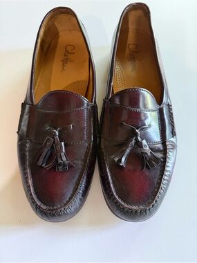 Cole Haan Men's Pinch Tassel Loafers Burgundy Leather 13 D